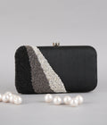 WAVES OF BLACK CLUTCH BAG