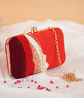 WAVES OF RED CLUTCH BAG
