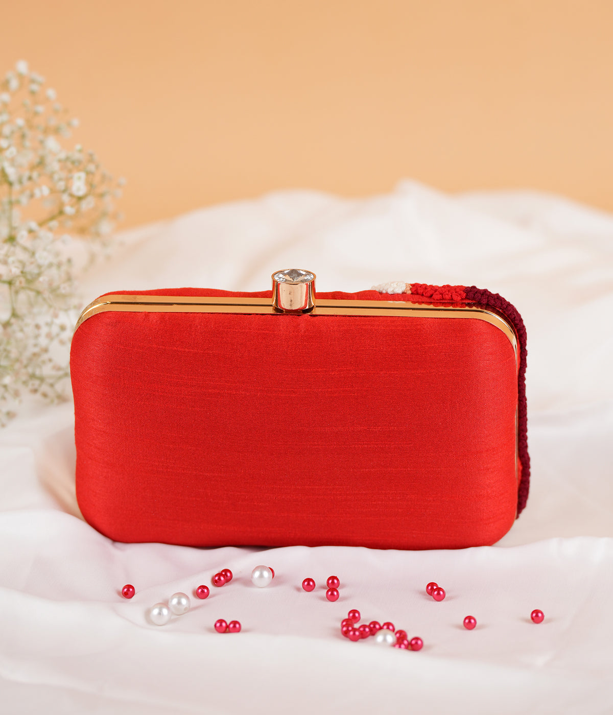 WAVES OF RED CLUTCH BAG