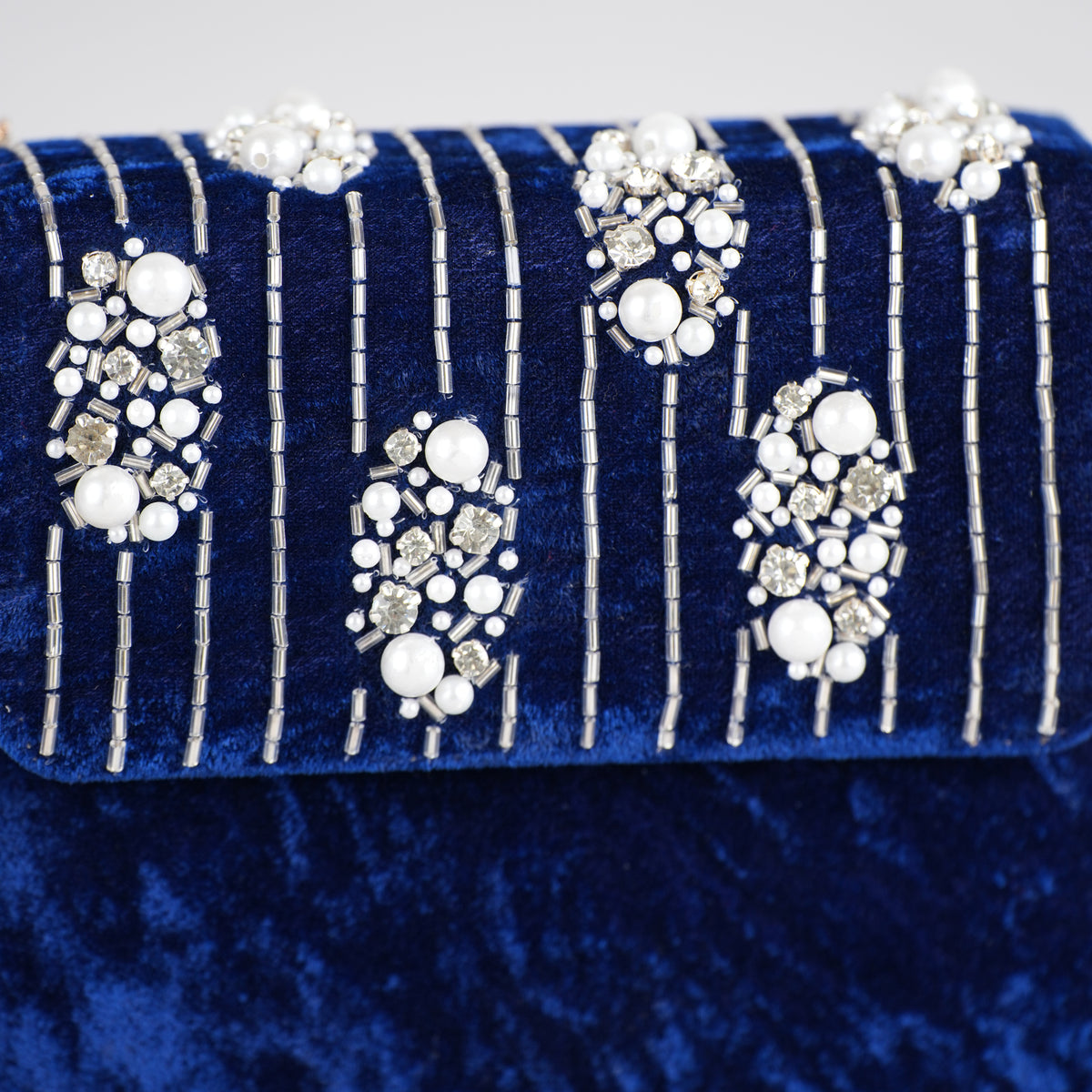 OCEANIC VELVET EMBELLISHED BAG