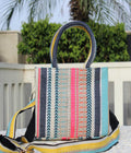 MULTIHUED STRIPES SMALL TOTE BAG