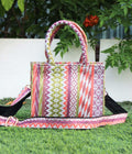 JACQUARD SMALL TOTE BAG