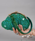 EMERALD MONOTONE SOFT CLUTCH WITH HANDLE