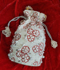PEARL AND SCARLET POTLI BAG
