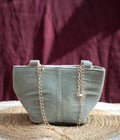 VELVET GREY BUCKET SLING BAG
