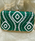 WHITE BANDHEJ CLUTCH BAG