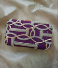 INDO-ZARDOZI PURPLE CLUTCH