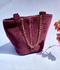 VELVET PURPLE BUCKET SLING BAG